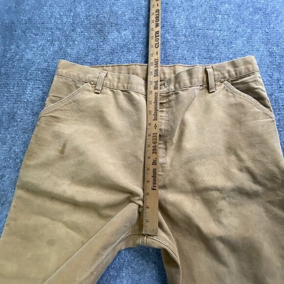 VTG Carhartt Jeans Mens 40x31 Brown Duck Canvas Carpenter Union Made USA 90s Y2K - Picture 7 of 16